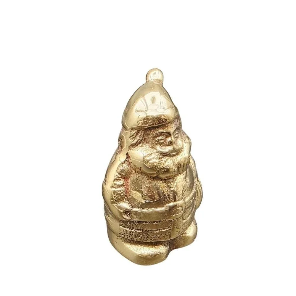 Vintage Brass Santa Claus Bell Figurine,‎ Christmas Holiday Decor